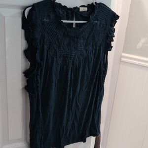 Good Heart Elegant Teal Sleeveless Top